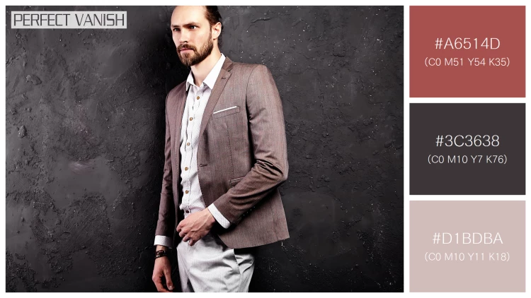 スタイリッシュな男性モデルの無料配色パターン 3色 フリー portrait handsome fashion