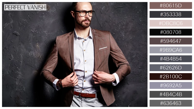 スタイリッシュな男性モデルの無料配色パターン 12色 フリー portrait handsome fashion