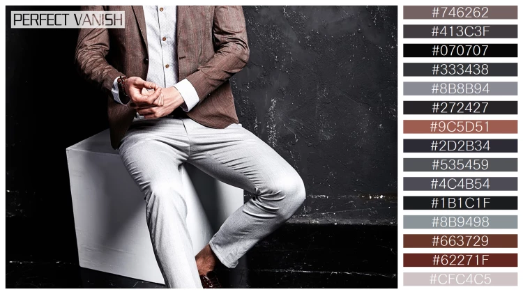 スタイリッシュな男性モデルの無料配色パターン 15色 フリー portrait handsome fashion