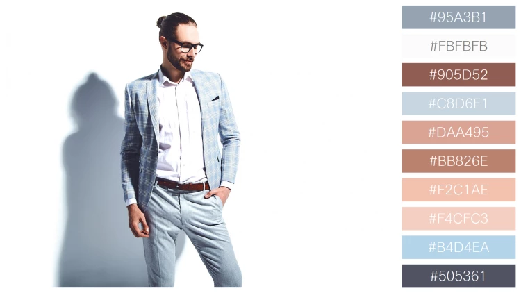 スタイリッシュな男性モデルの無料配色パターン 10色 フリー portrait handsome fashion