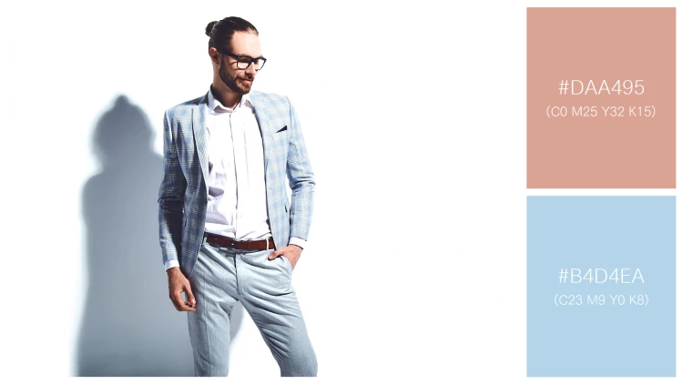 スタイリッシュな男性モデルの無料配色パターン 2色 フリー portrait handsome fashion