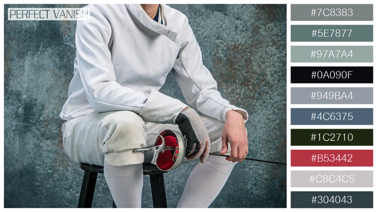 スタイリッシュな男性モデルの無料配色パターン 10色 フリー man wearing fencing