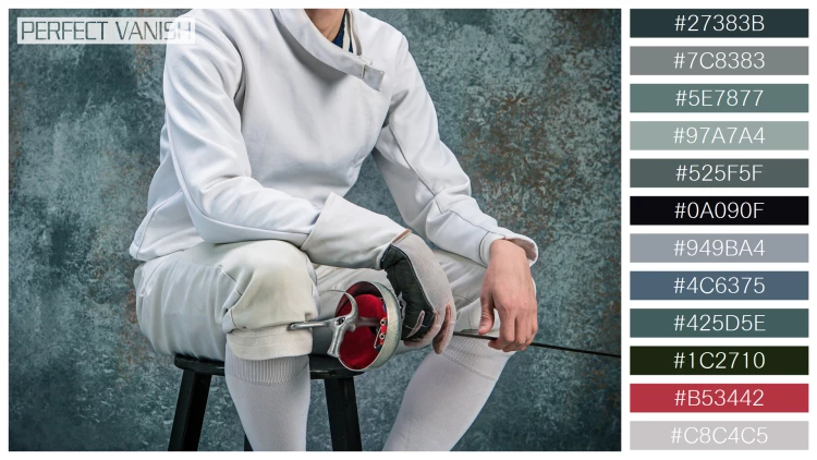 スタイリッシュな男性モデルの無料配色パターン 12色 フリー man wearing fencing