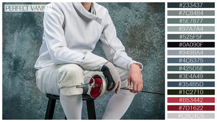 スタイリッシュな男性モデルの無料配色パターン 15色 フリー man wearing fencing