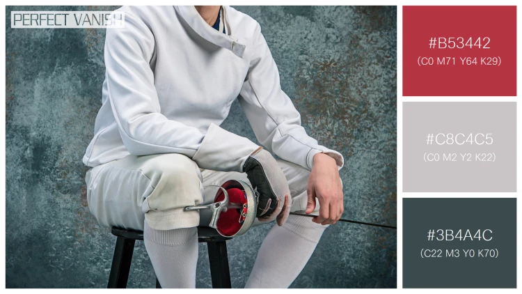 スタイリッシュな男性モデルの無料配色パターン 3色 フリー man wearing fencing