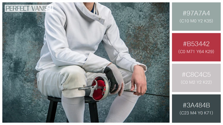 スタイリッシュな男性モデルの無料配色パターン 4色 フリー man wearing fencing