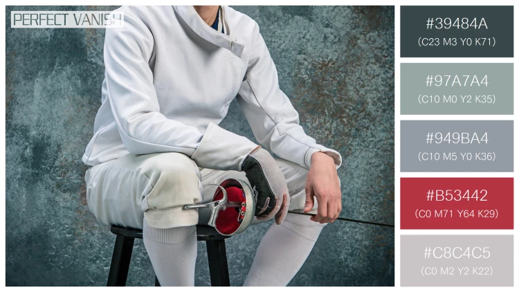 スタイリッシュな男性モデルの無料配色パターン 5色 フリー man wearing fencing