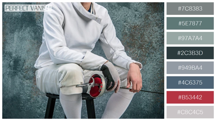 スタイリッシュな男性モデルの無料配色パターン 8色 フリー man wearing fencing