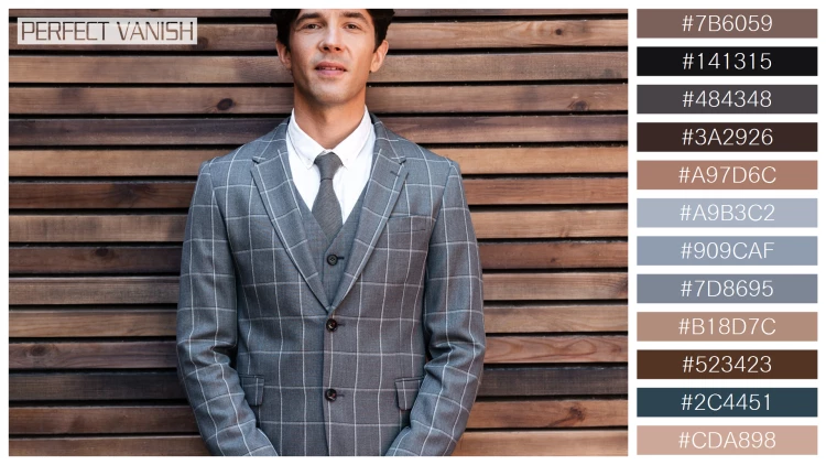 スタイリッシュな男性モデルの無料配色パターン 12色 フリー handsome businessman suit