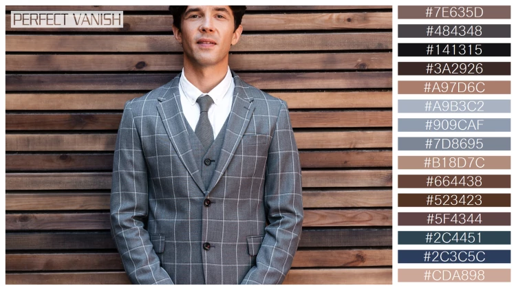 スタイリッシュな男性モデルの無料配色パターン 15色 フリー handsome businessman suit