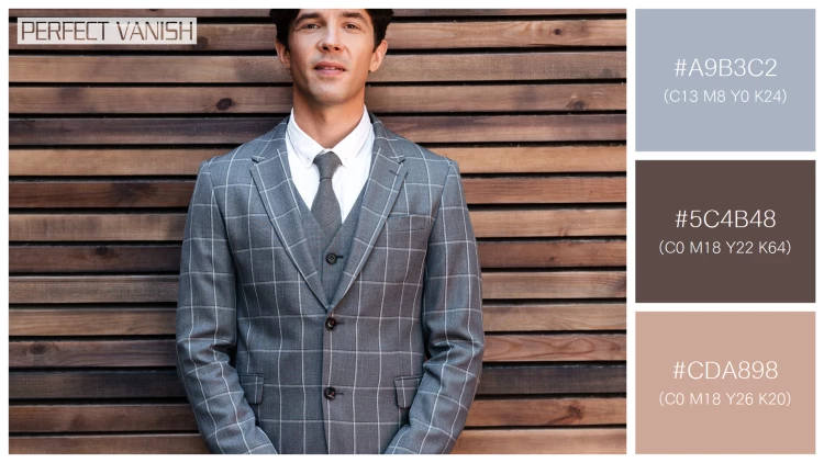 スタイリッシュな男性モデルの無料配色パターン 3色 フリー handsome businessman suit