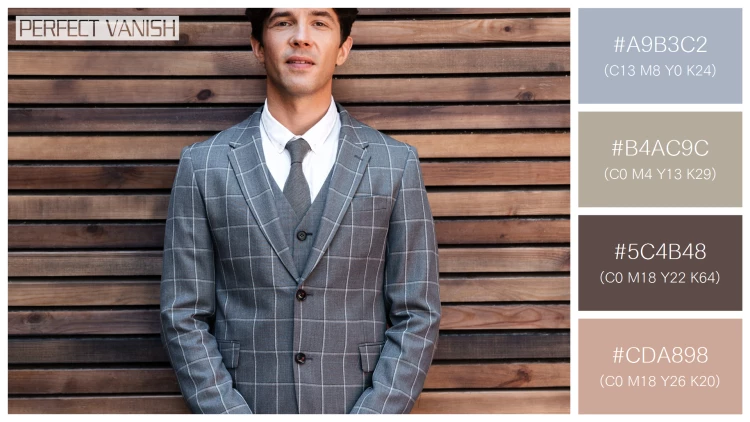 スタイリッシュな男性モデルの無料配色パターン 4色 フリー handsome businessman suit