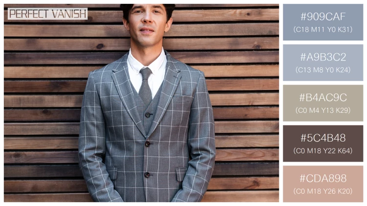 スタイリッシュな男性モデルの無料配色パターン 5色 フリー handsome businessman suit