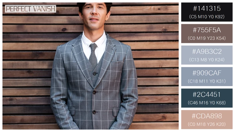 スタイリッシュな男性モデルの無料配色パターン 6色 フリー handsome businessman suit