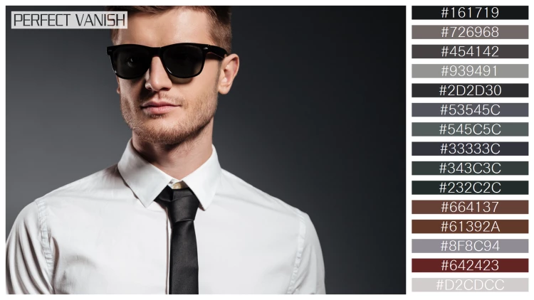 スタイリッシュな男性モデルの無料配色パターン 15色 フリー handsome man sunglasses