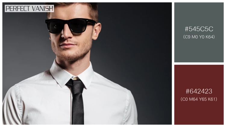 スタイリッシュな男性モデルの無料配色パターン 2色 フリー handsome man sunglasses