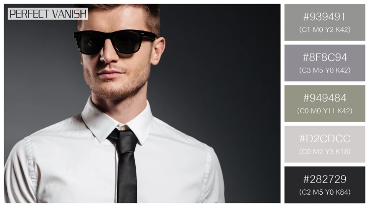 スタイリッシュな男性モデルの無料配色パターン 5色 フリー handsome man sunglasses