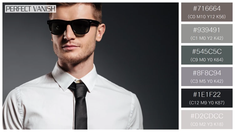 スタイリッシュな男性モデルの無料配色パターン 6色 フリー handsome man sunglasses