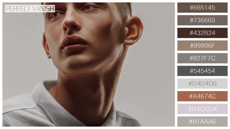 スタイリッシュな男性モデルの無料配色パターン 10色 フリー close up portrait