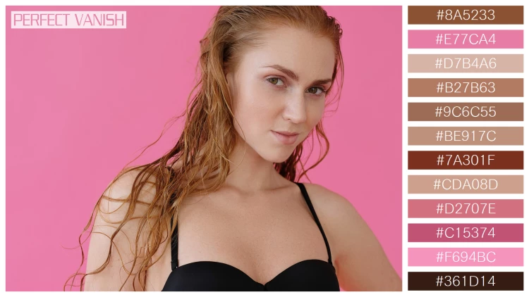 ファッショナブルな女性モデルの無料配色パターン 12色 フリー woman posing bikini