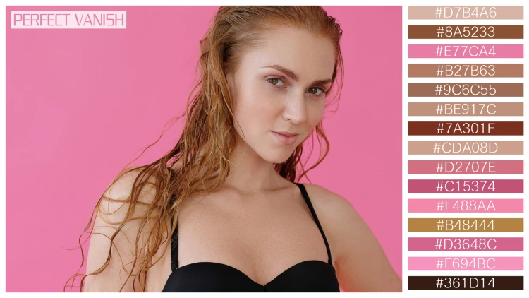 ファッショナブルな女性モデルの無料配色パターン 15色 フリー woman posing bikini