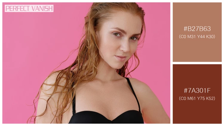 ファッショナブルな女性モデルの無料配色パターン 2色 フリー woman posing bikini