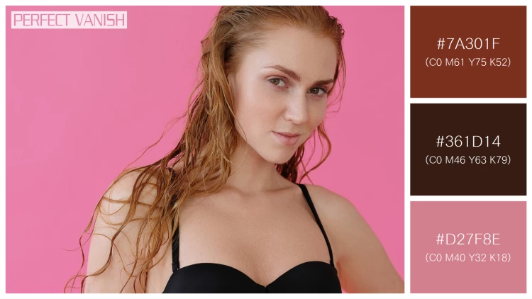 ファッショナブルな女性モデルの無料配色パターン 3色 フリー woman posing bikini