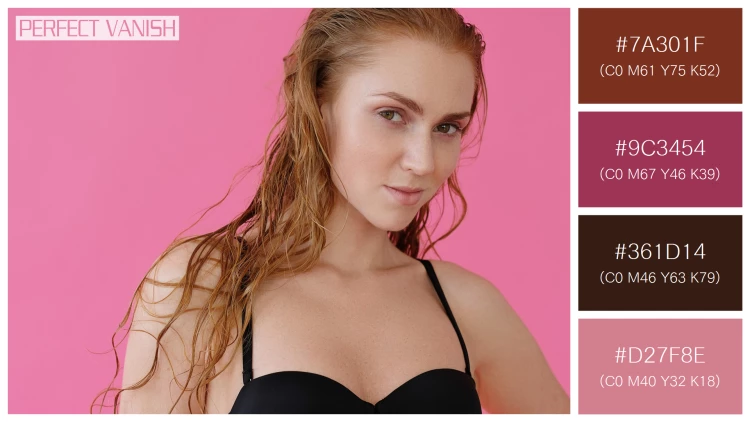 ファッショナブルな女性モデルの無料配色パターン 4色 フリー woman posing bikini