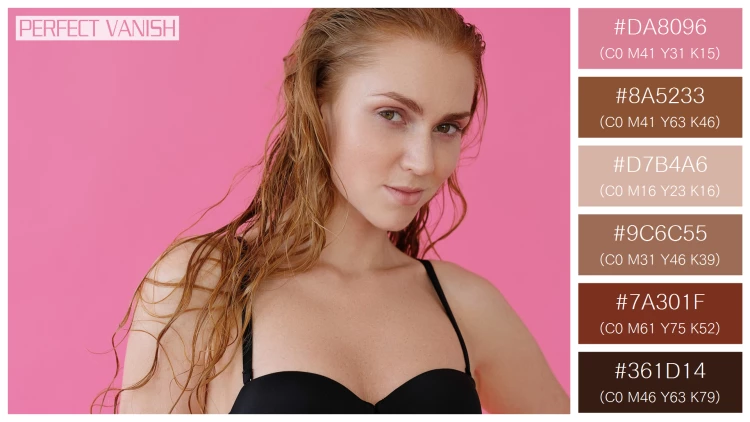 ファッショナブルな女性モデルの無料配色パターン 6色 フリー woman posing bikini