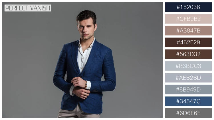 スタイリッシュな男性モデルの無料配色パターン 10色 フリー portrait confident handsome