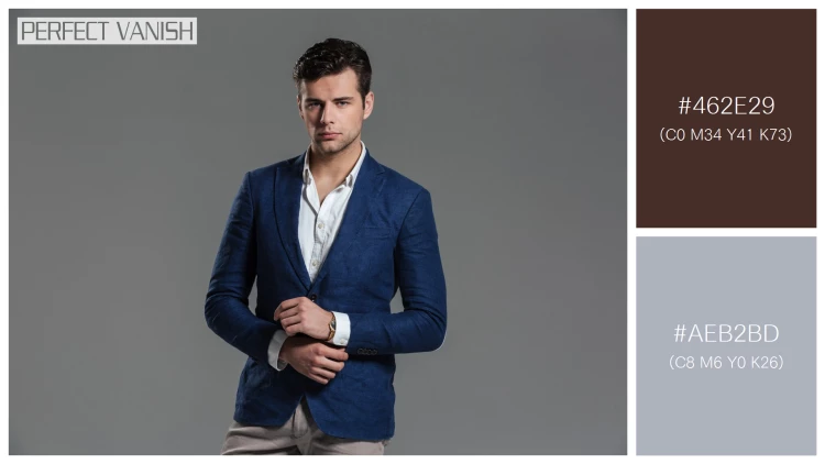 スタイリッシュな男性モデルの無料配色パターン 2色 フリー portrait confident handsome