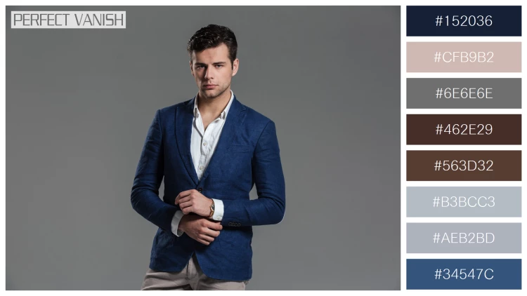 スタイリッシュな男性モデルの無料配色パターン 8色 フリー portrait confident handsome