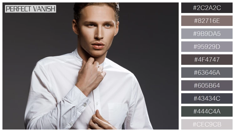 スタイリッシュな男性モデルの無料配色パターン 10色 フリー portrait attractive caucasian
