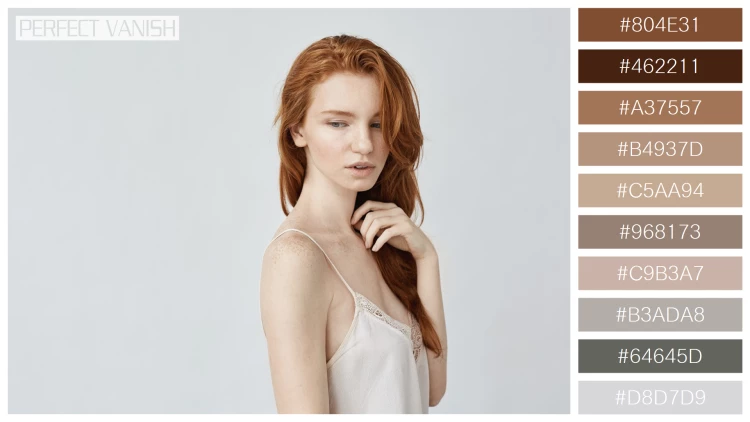 ファッショナブルな女性モデルの無料配色パターン 10色 フリー young redhead woman