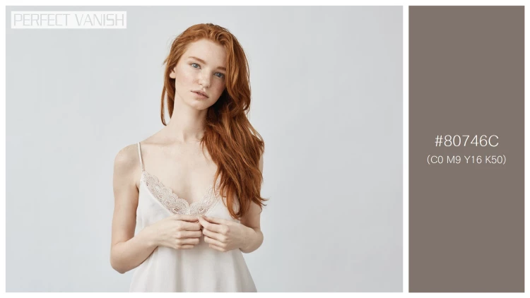ファッショナブルな女性モデルの無料配色パターン 1色 フリー uncertain young ginger