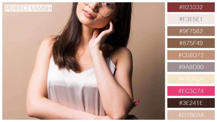 ファッショナブルな女性モデルの無料配色パターン 10色 フリー charming asian woman