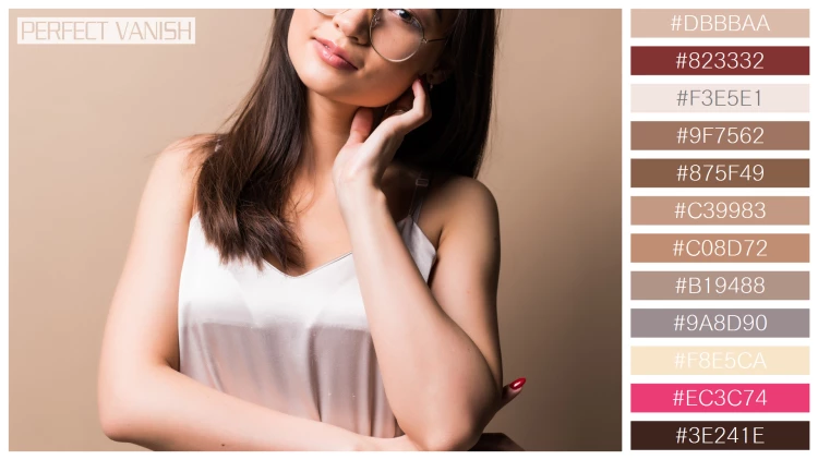 ファッショナブルな女性モデルの無料配色パターン 12色 フリー charming asian woman