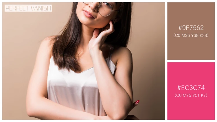 ファッショナブルな女性モデルの無料配色パターン 2色 フリー charming asian woman