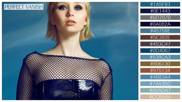 ファッショナブルな女性モデルの無料配色パターン 15色 フリー close up indoor