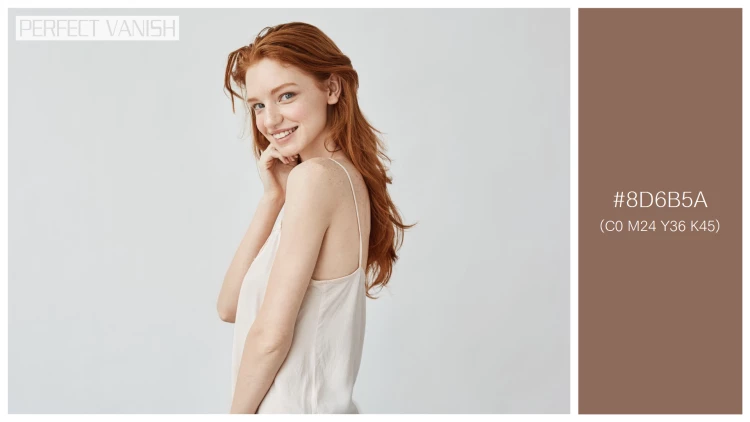 ファッショナブルな女性モデルの無料配色パターン 1色 フリー beautiful redhead girl