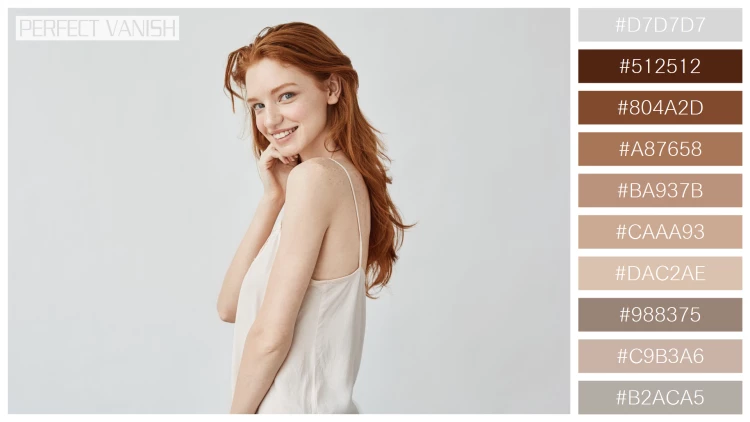 ファッショナブルな女性モデルの無料配色パターン 10色 フリー beautiful redhead girl