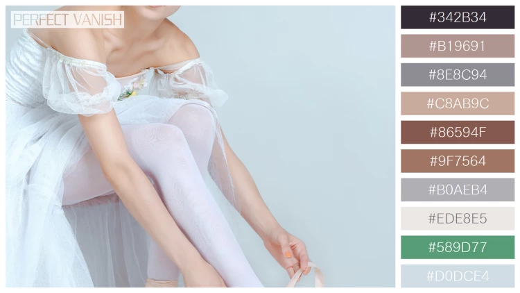ファッショナブルな女性モデルの無料配色パターン 10色 フリー professional ballerina putting
