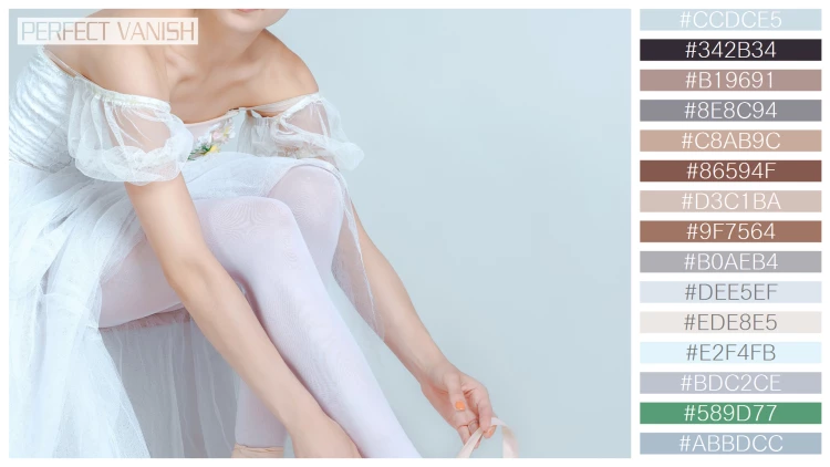 ファッショナブルな女性モデルの無料配色パターン 15色 フリー professional ballerina putting