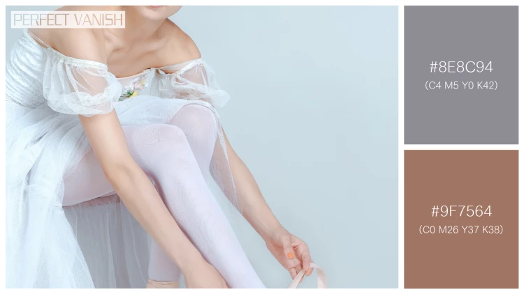 ファッショナブルな女性モデルの無料配色パターン 2色 フリー professional ballerina putting