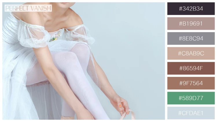 ファッショナブルな女性モデルの無料配色パターン 8色 フリー professional ballerina putting