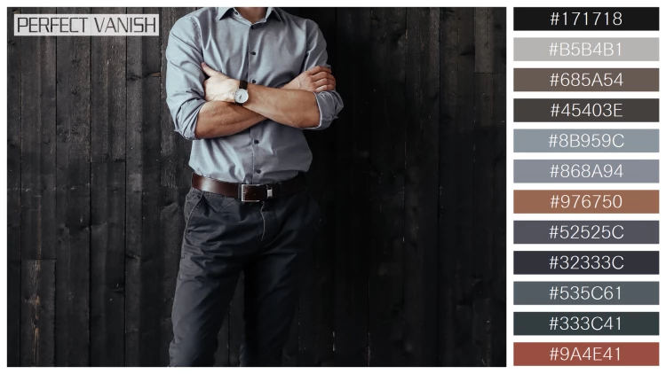 スタイリッシュな男性モデルの無料配色パターン 12色 フリー businessman smart casual