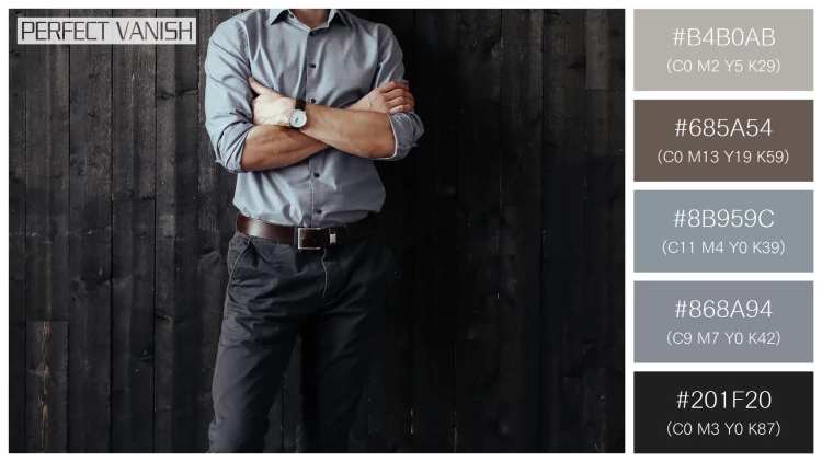 スタイリッシュな男性モデルの無料配色パターン 5色 フリー businessman smart casual