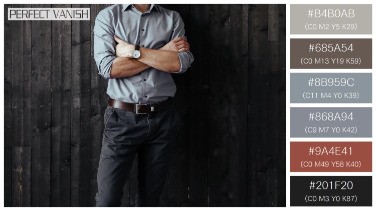スタイリッシュな男性モデルの無料配色パターン 6色 フリー businessman smart casual