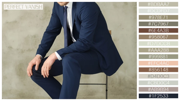 スタイリッシュな男性モデルの無料配色パターン 15色 フリー businessman posing chair