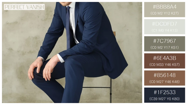 スタイリッシュな男性モデルの無料配色パターン 6色 フリー businessman posing chair